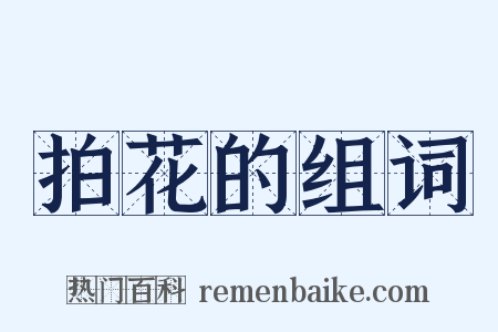 拍花的组词是什么意思的图片